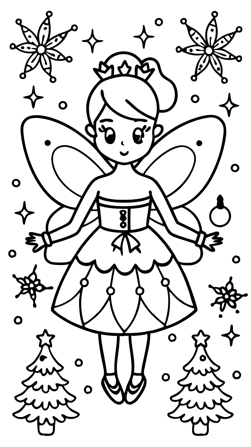 christmas fairy coloring pages